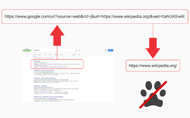 NoTrack Block Redirection Tracking  from Chrome web store to be run with OffiDocs Chromium online