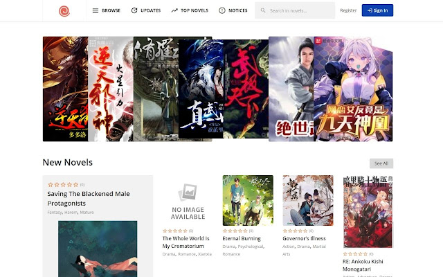 NovelArchive.net  from Chrome web store to be run with OffiDocs Chromium online