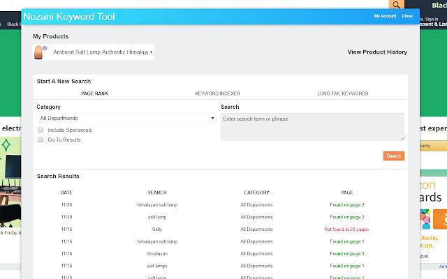 Nozani Keyword Tool  from Chrome web store to be run with OffiDocs Chromium online