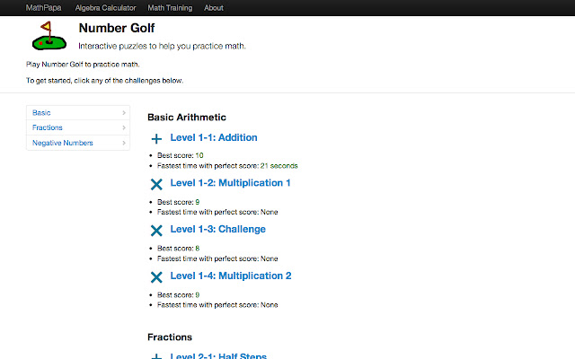 Number Golf  from Chrome web store to be run with OffiDocs Chromium online