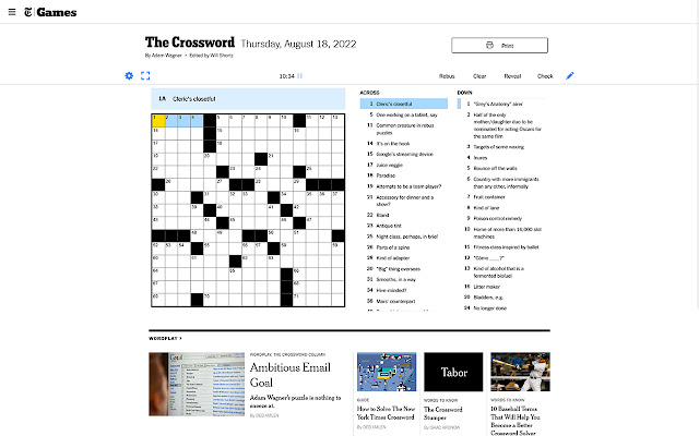 NYT Crossword Fullscreen  from Chrome web store to be run with OffiDocs Chromium online