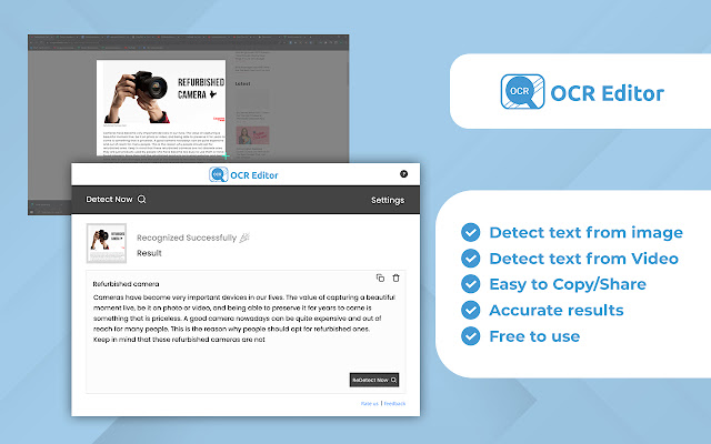 OCR Editor Text from Image  from Chrome web store to be run with OffiDocs Chromium online