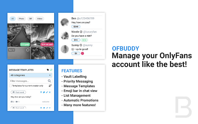 OFBuddy for OnlyFans Creators  from Chrome web store to be run with OffiDocs Chromium online