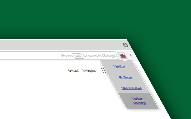 Official Toolbar Slovenija  from Chrome web store to be run with OffiDocs Chromium online