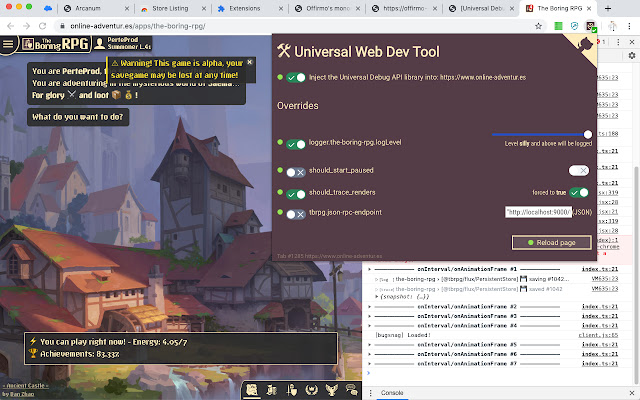 Offirmo’s Universal Web Dev Tool  from Chrome web store to be run with OffiDocs Chromium online