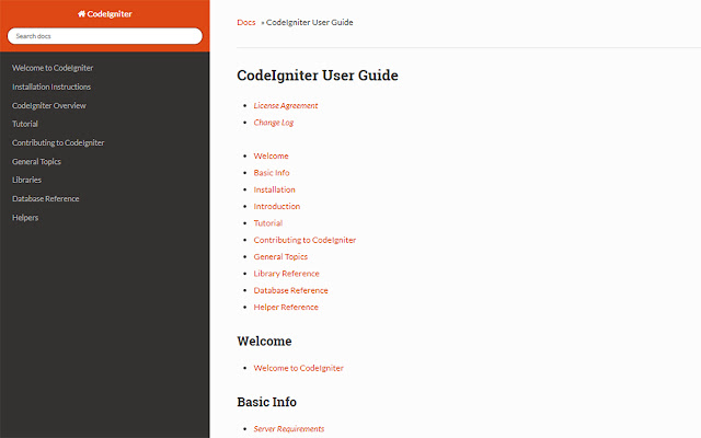 Offline CodeIgniter  from Chrome web store to be run with OffiDocs Chromium online