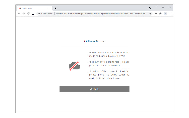 Offline Mode  from Chrome web store to be run with OffiDocs Chromium online