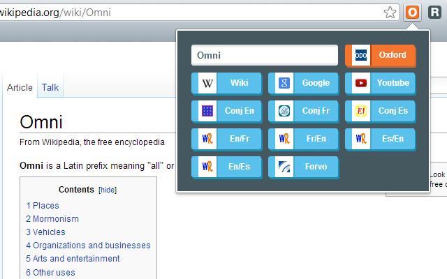 Omni Meta Search Engine  from Chrome web store to be run with OffiDocs Chromium online