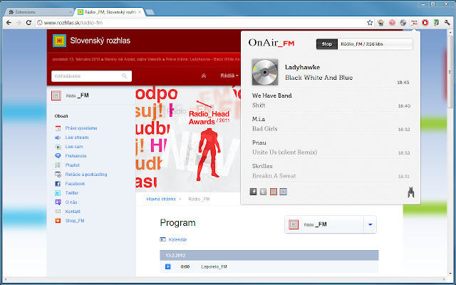 OnAir_FM  from Chrome web store to be run with OffiDocs Chromium online