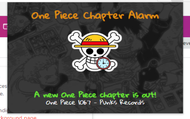 One Piece Chapter Alarm  from Chrome web store to be run with OffiDocs Chromium online