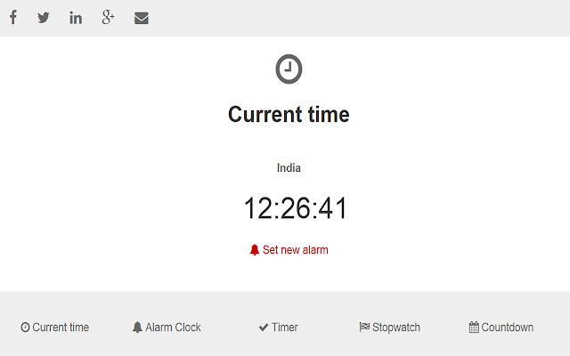 Online Clock  from Chrome web store to be run with OffiDocs Chromium online