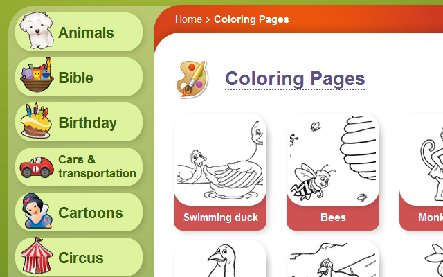 Online Coloring Pages  from Chrome web store to be run with OffiDocs Chromium online