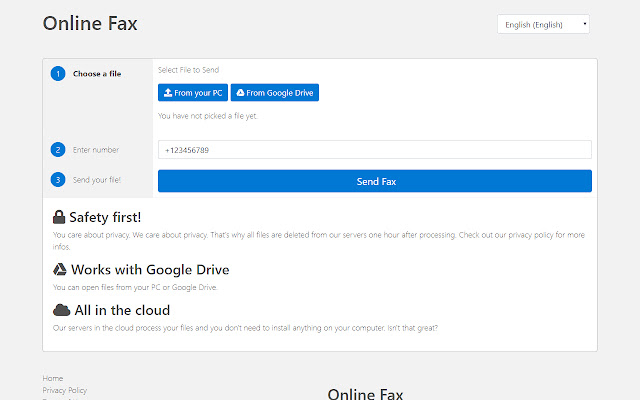 Online Fax  from Chrome web store to be run with OffiDocs Chromium online