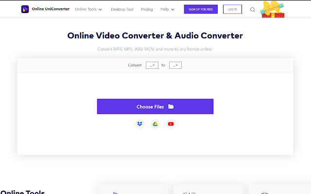 Online UniConverter  from Chrome web store to be run with OffiDocs Chromium online