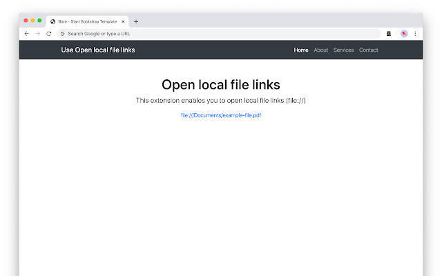 Open local file links  from Chrome web store to be run with OffiDocs Chromium online