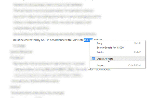 Open SAP Note  from Chrome web store to be run with OffiDocs Chromium online