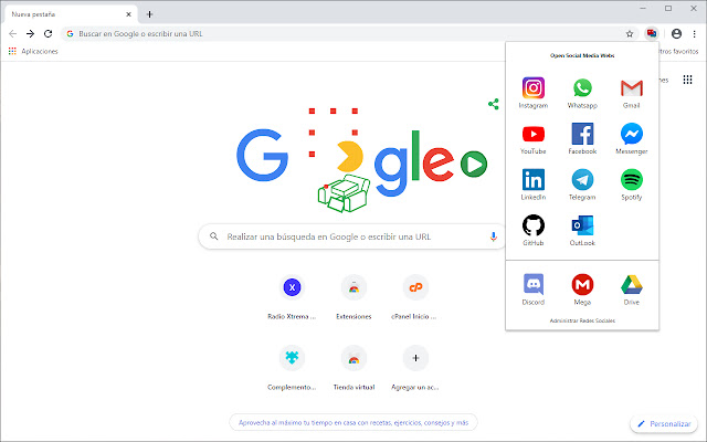 افتح شبكات التواصل الاجتماعي من متجر Chrome الإلكتروني ليتم تشغيلها باستخدام OffiDocs Chromium عبر الإنترنت