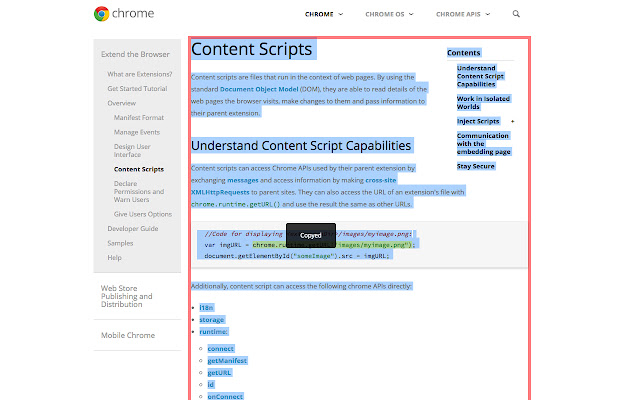 Operate Element  from Chrome web store to be run with OffiDocs Chromium online