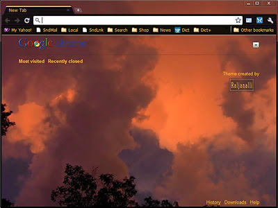 OpticAmber OrangeClouds1920 Theme  from Chrome web store to be run with OffiDocs Chromium online