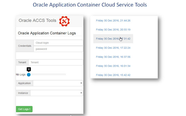 Oracle ACCS Tools  from Chrome web store to be run with OffiDocs Chromium online