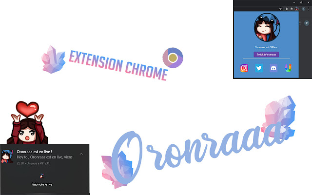 Oronraaa stream extension !  from Chrome web store to be run with OffiDocs Chromium online