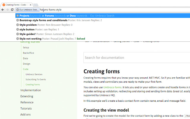 Our Umbraco Search  from Chrome web store to be run with OffiDocs Chromium online