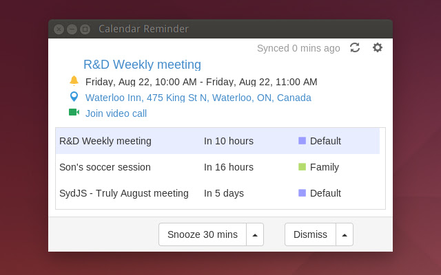 Owl Reminder for Google Calendar™  from Chrome web store to be run with OffiDocs Chromium online