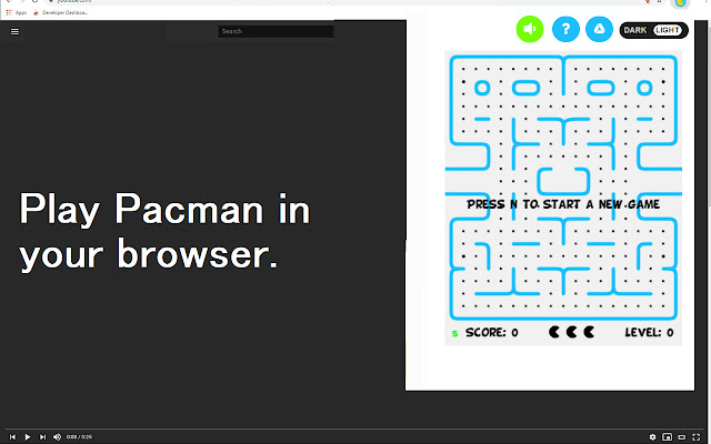 Pacman Offline Game  from Chrome web store to be run with OffiDocs Chromium online