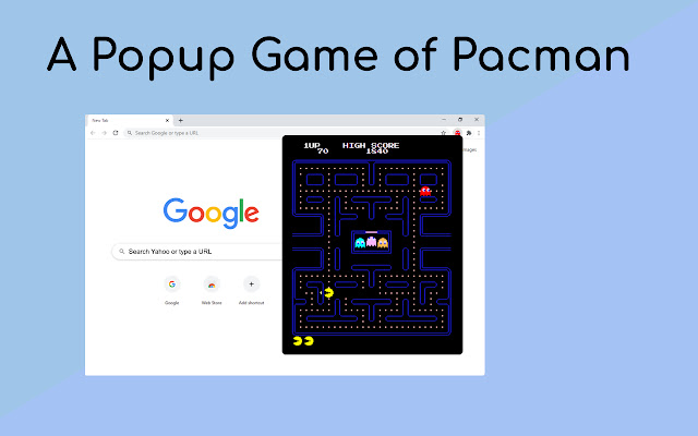 Pacman Popup  from Chrome web store to be run with OffiDocs Chromium online