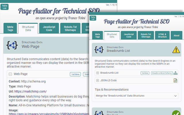 Page Auditor for Technical SEO  from Chrome web store to be run with OffiDocs Chromium online