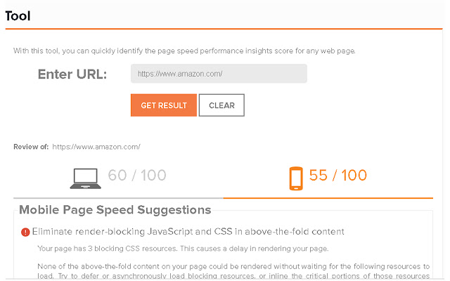 PageSpeed Insights  from Chrome web store to be run with OffiDocs Chromium online