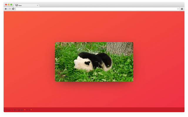 Panda Gif New Tab  from Chrome web store to be run with OffiDocs Chromium online