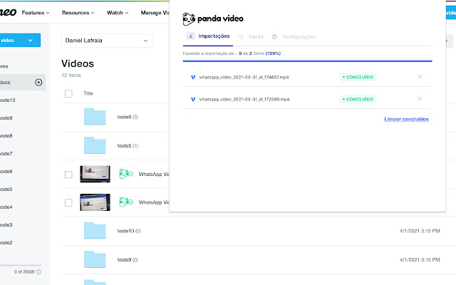 Panda Video  from Chrome web store to be run with OffiDocs Chromium online