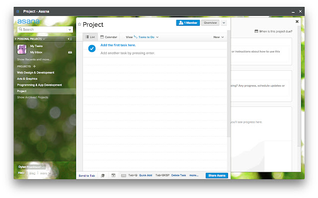 Panel View for Asana  from Chrome web store to be run with OffiDocs Chromium online