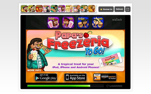 Papas Games  from Chrome web store to be run with OffiDocs Chromium online