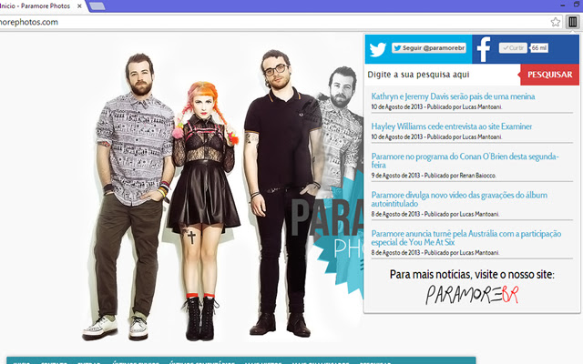 Paramore BR  from Chrome web store to be run with OffiDocs Chromium online