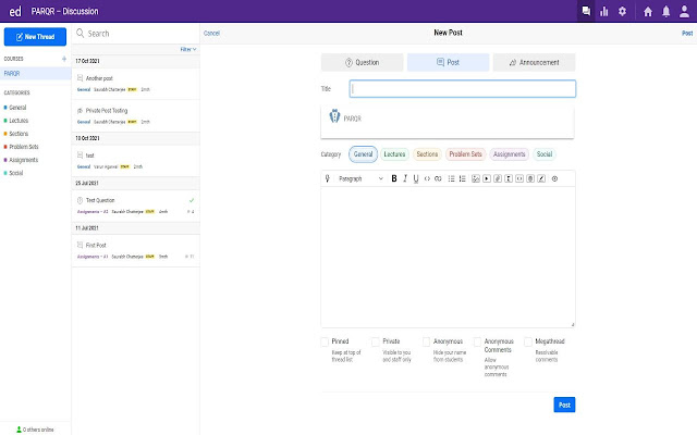 PARQR ED  from Chrome web store to be run with OffiDocs Chromium online