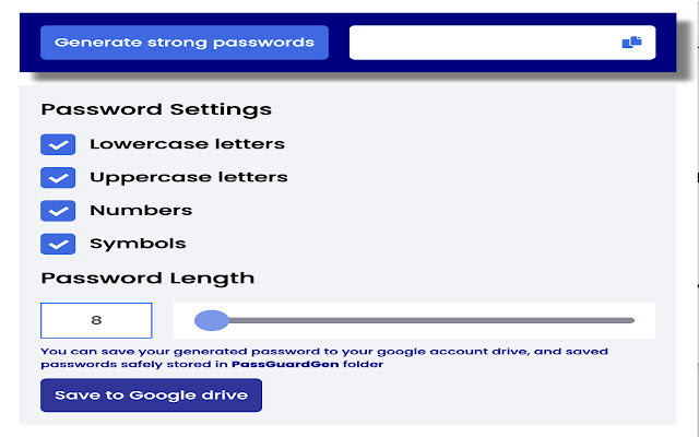 PassGuardGen  from Chrome web store to be run with OffiDocs Chromium online