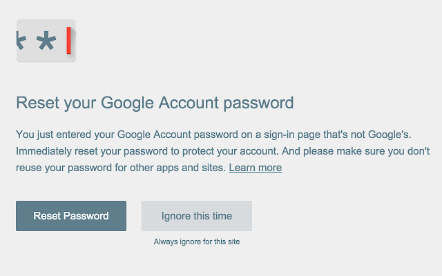 Password Alert  from Chrome web store to be run with OffiDocs Chromium online