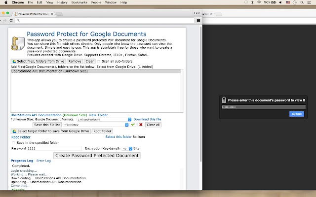 Password Protect for Google Documents  from Chrome web store to be run with OffiDocs Chromium online