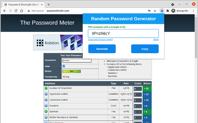 Password Randomizer  from Chrome web store to be run with OffiDocs Chromium online