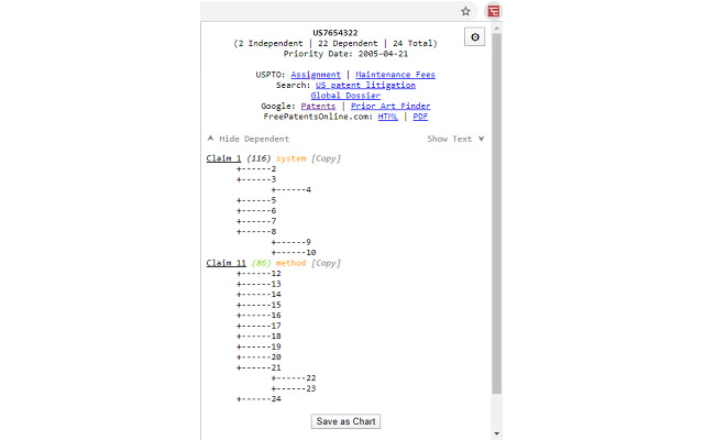 Patent Claims Analzyer  from Chrome web store to be run with OffiDocs Chromium online