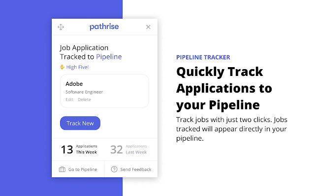 Pathrise Applications Tracker  from Chrome web store to be run with OffiDocs Chromium online