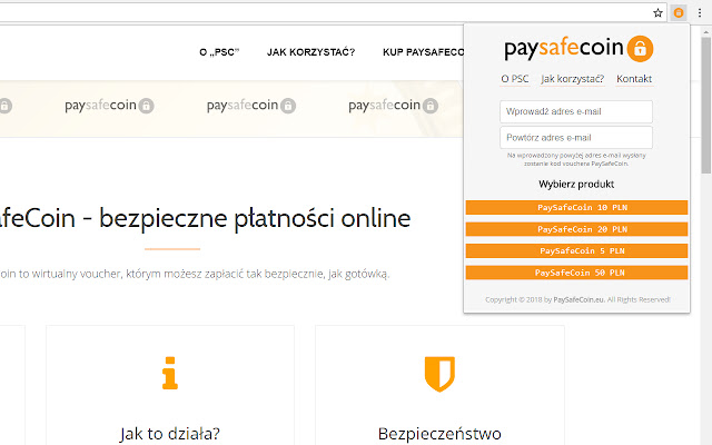 PaySafeCoin.eu  from Chrome web store to be run with OffiDocs Chromium online