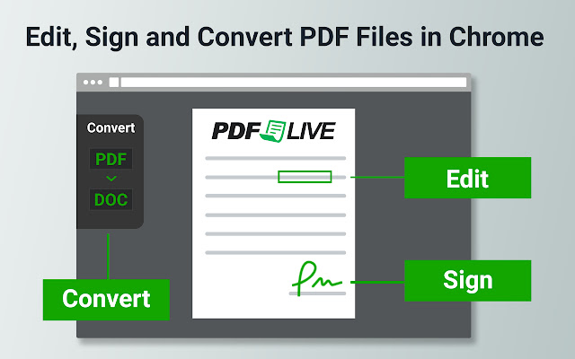 PDF.Live Edit, Sign  Convert PDFs  from Chrome web store to be run with OffiDocs Chromium online
