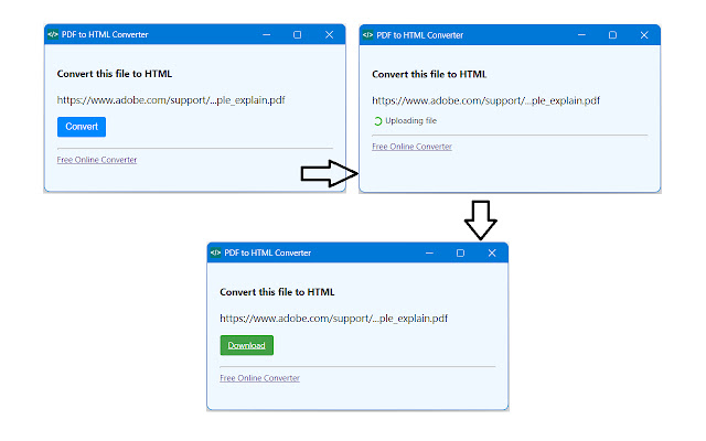 Convertitore da PDF a HTML dal negozio web di Chrome da eseguire con OffiDocs Chromium online