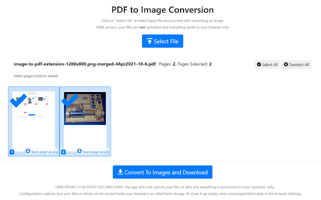 PDF to Image (by PDFLite.co)  from Chrome web store to be run with OffiDocs Chromium online