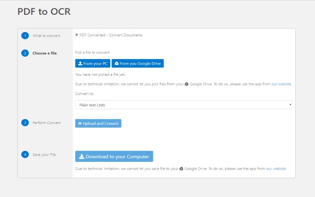 PDF to OCR for Google Chrome™  from Chrome web store to be run with OffiDocs Chromium online