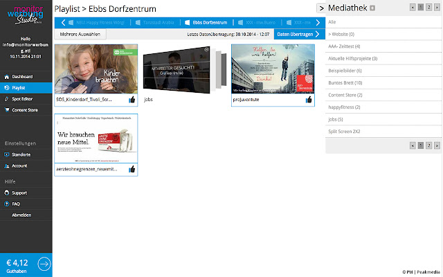 Peakmedia Studio  from Chrome web store to be run with OffiDocs Chromium online