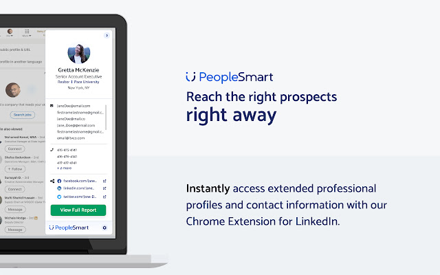 PeopleSmart Find B2B Emails  Phone Numbers  from Chrome web store to be run with OffiDocs Chromium online